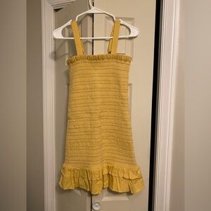 American Eagle Outfitters Yellow Smocked Sundress